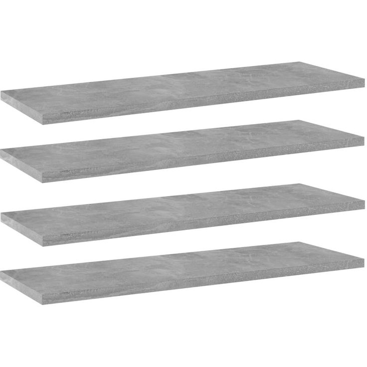 Kirjahyllytasot 4 kpl betoninharmaa 60x20x1,5 cm lastulevy_1