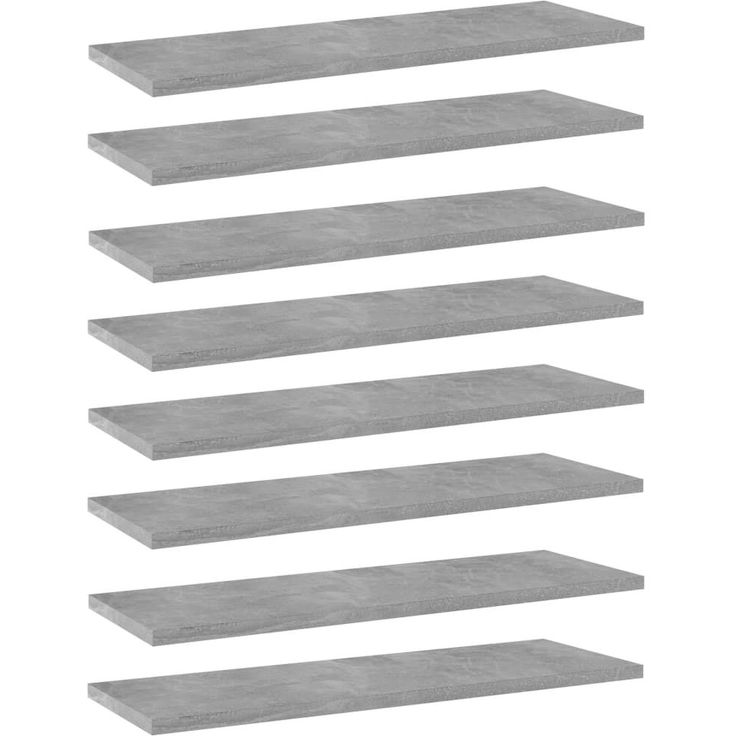 Kirjahyllytasot 8 kpl betoninharmaa 60x20x1,5 cm lastulevy_1