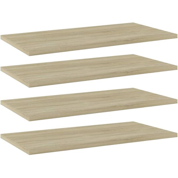 Kirjahyllytasot 4 kpl sonoma tammi 60x30x1,5 cm lastulevy_1