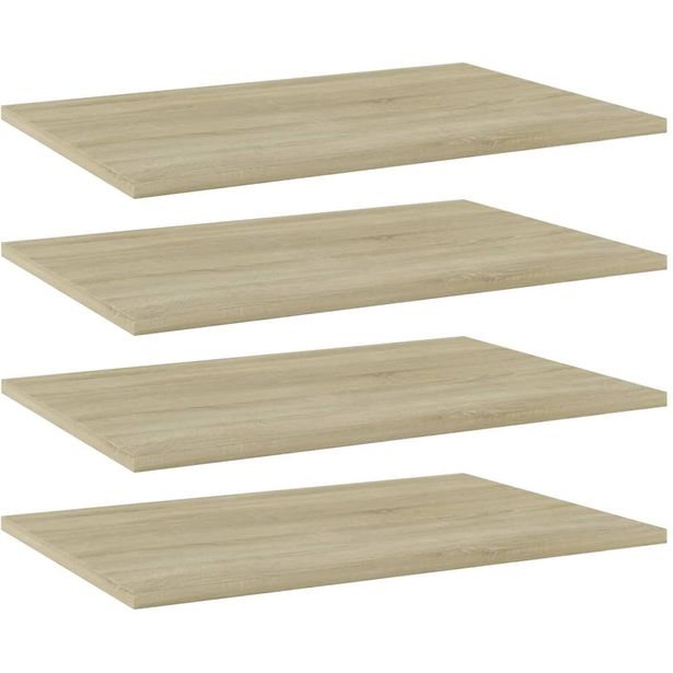Kirjahyllytasot 4 kpl sonoma tammi 60x40x1,5 cm lastulevy_1