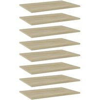 Hyllylevyt 8 kpl sonoma tammi 60x40x1,5 cm lastulevy