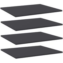 Hyllylevyt 4 kpl harmaa 60x50x1,5 cm lastulevy