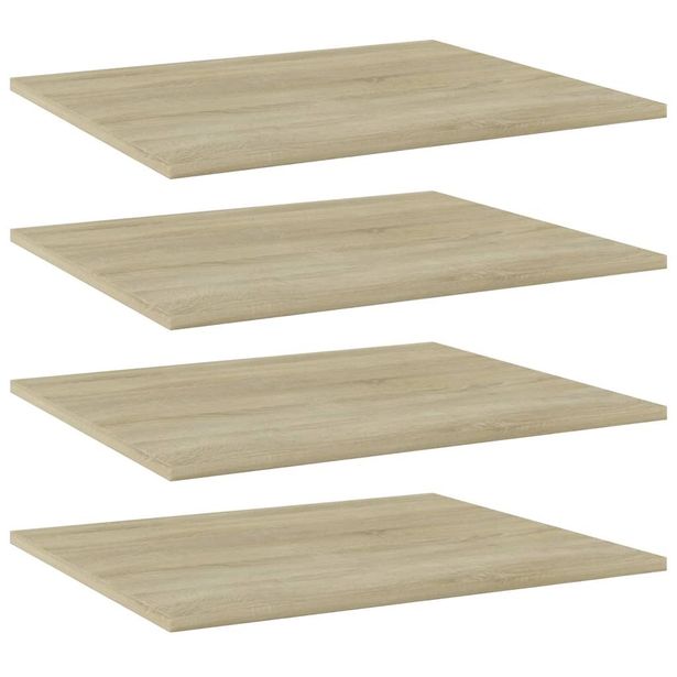 Kirjahyllytasot 4 kpl sonoma tammi 60x50x1,5 cm lastulevy_1