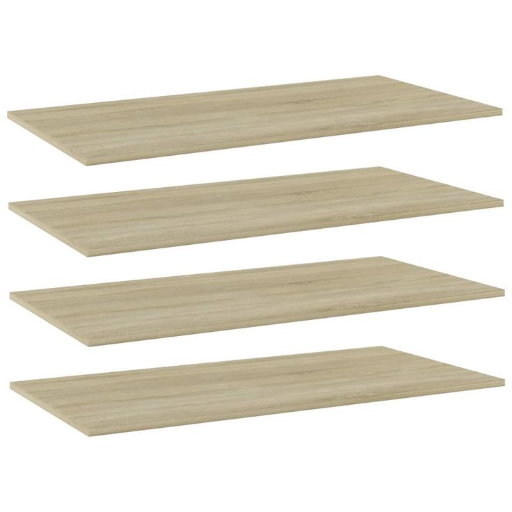 Kirjahyllytasot 4 kpl sonoma tammi 80x20x1,5 cm lastulevy_1