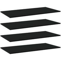 Hyllylevyt 4 kpl musta 80x30x1,5 cm lastulevy