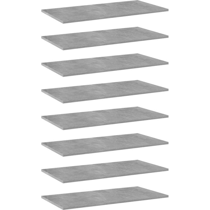 Kirjahyllytasot 8 kpl betoninharmaa 80x40x1,5 cm lastulevy_1