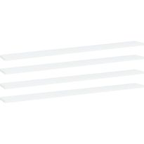 Hyllylevyt 4 kpl valkoinen 100x10x1,5 cm lastulevy