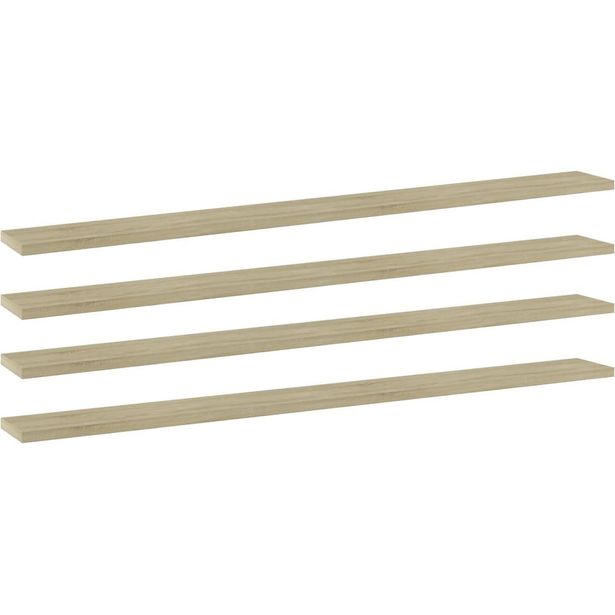 Kirjahyllytasot 4 kpl sonoma-tammi 100x10x1,5 cm lastulevy_1