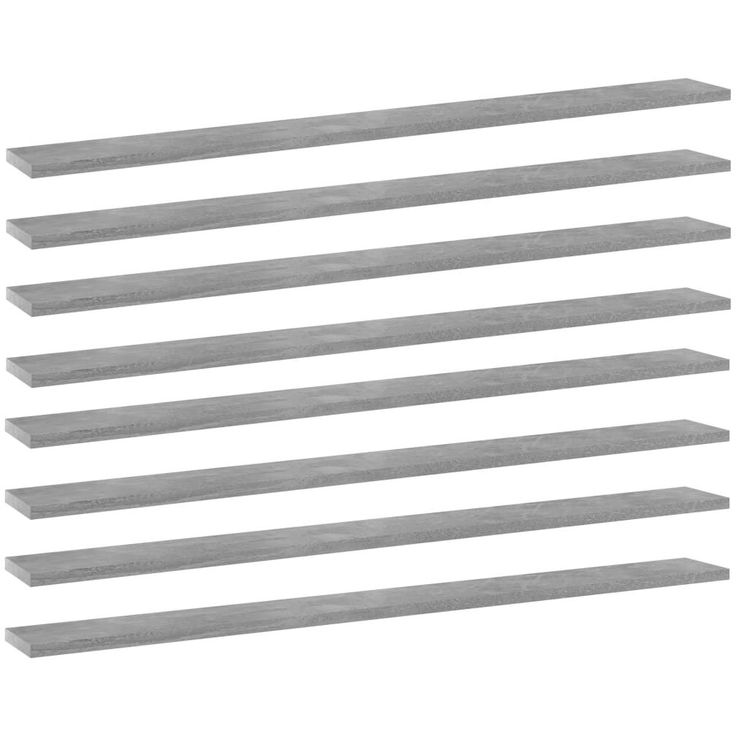 Kirjahyllytasot 8 kpl betoninharmaa 100x10x1,5 cm lastulevy_1