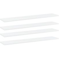 Hyllylevyt 4 kpl valkoinen 100x20x1,5 cm lastulevy