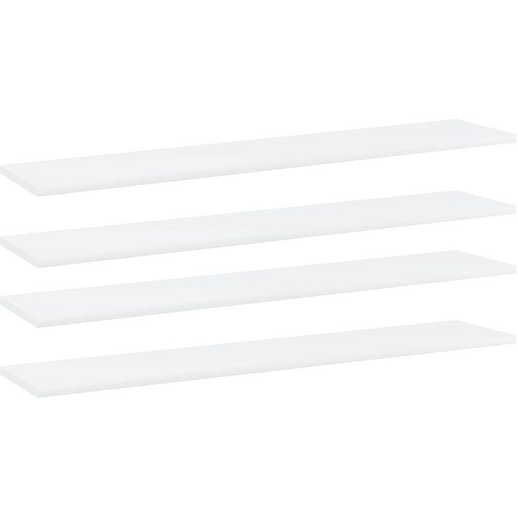 Kirjahyllytasot 4 kpl valkoinen 100x20x1,5 cm lastulevy_1