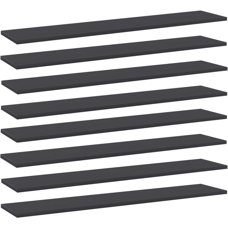 Kirjahyllytasot 8 kpl harmaa 100x20x1,5 cm lastulevy_1