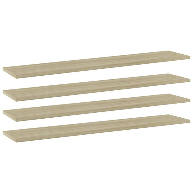 Kirjahyllytasot 4 kpl sonoma tammi 100x20x1,5 cm lastulevy_1