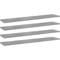 Hyllylevyt 4 kpl betoninharmaa 100x20x1,5 cm lastulevy
