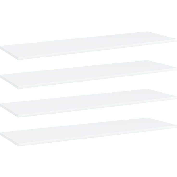 Kirjahyllytasot 4 kpl valkoinen 100x30x1,5 cm lastulevy_1