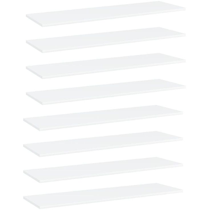 Kirjahyllytasot 8 kpl valkoinen 100x30x1,5 cm lastulevy_1