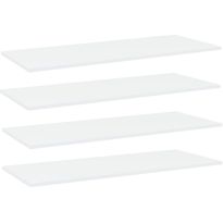 Hyllylevyt 4 kpl valkoinen 100x40x1,5 cm lastulevy