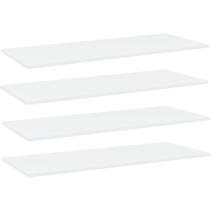 Kirjahyllytasot 4 kpl valkoinen 100x40x1,5 cm lastulevy_1