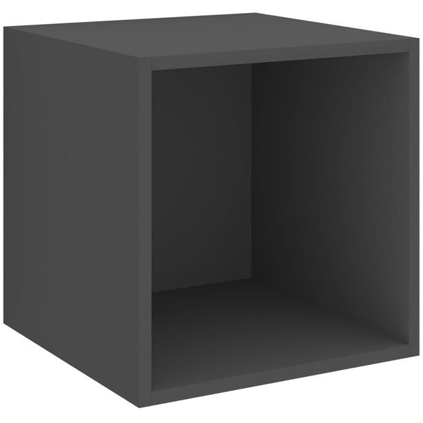 Seinäkaappi harmaa, 37x37x37 cm