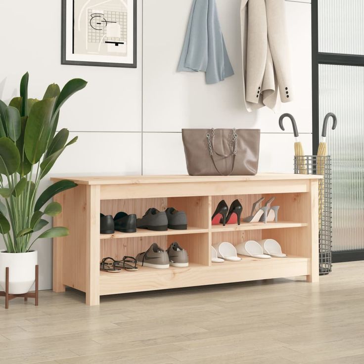 Kenkäpenkki fineprice Täysi mänty, 110x38x45,5 cm