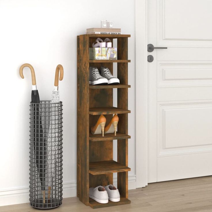Kenkäteline fineprice, savutammi, 27,5 x 27 x 102 cm