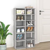 Kenkäteline FinePRICE, harmaa Sonoma, 27,5 x 27 x 102 cm, 2 kpl