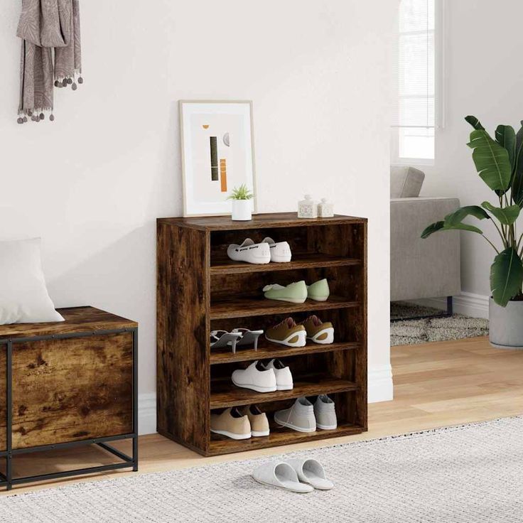 Kenkäteline fineprice Sonoma, harmaa, 60x35x70 cm