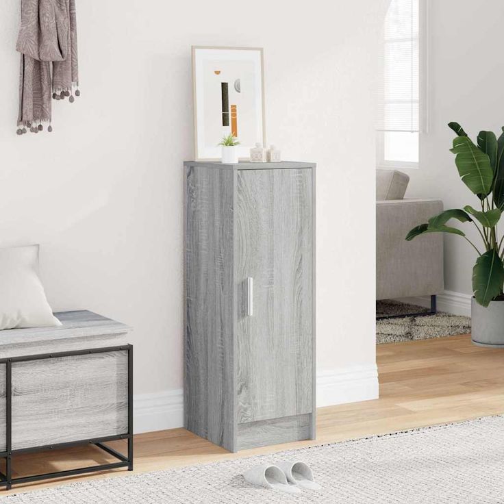 Kenkäteline fineprice Sonoma, harmaa, 32x35x92 cm
