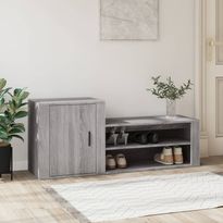 Kenkäkaappi FinePRICE, harmaa Sonoma, 130 x 35 x 54 cm