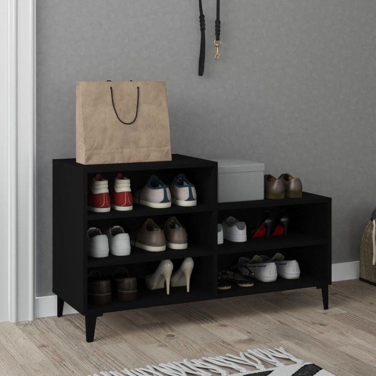 Kenkäkaappi fineprice vidaXL, musta, 102x36x60 cm, tekninen puu