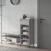 Kenkäteline FinePRICE Sonoma, 40x36x105 cm, tekninen puu, harmaa
