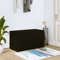 Kenkäkaappi FinePRICE, 70 x 35 x 38 cm, musta, seinään kiinnitettävä