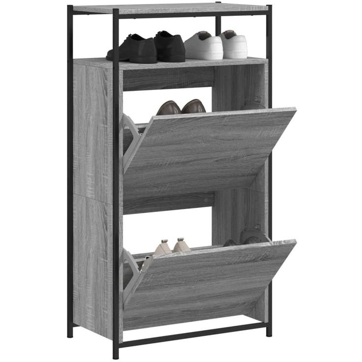 Kenkäkaappi fineprice Sonoma, harmaa, 60 x 34 x 112 cm, tekninen puu
