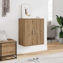 Kenkäkaappi FinePRICE, 60 x 35 x 70 cm, tammi, leveä, ovilla