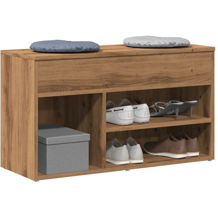 Kenkäteline fineprice Artesaani, tammi, 80 x 30 x 45 cm, tekninen puu