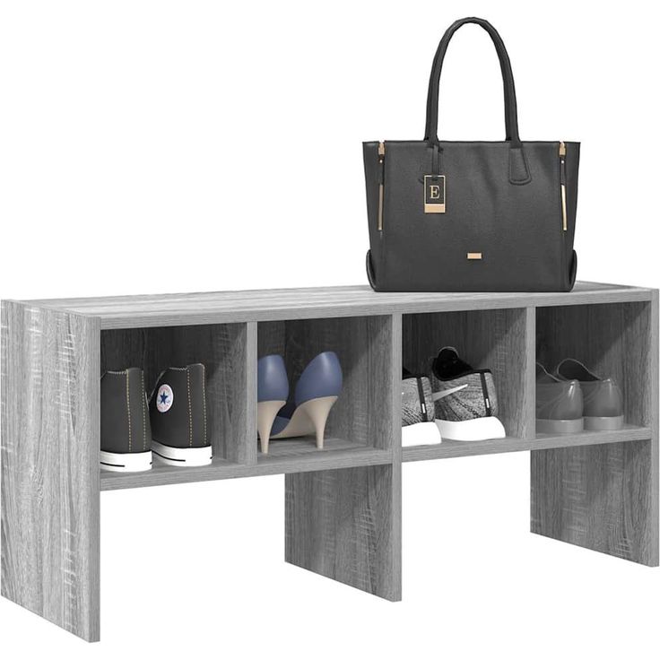 Pinottava kenkäteline fineprice Sonoma, harmaa, 89,5x30x40 cm