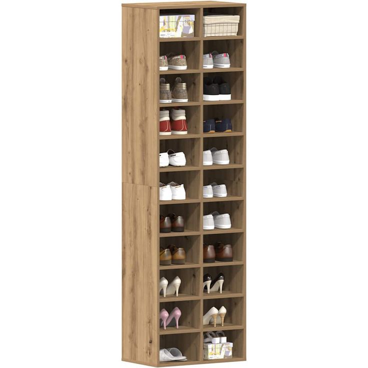 Kenkäteline fineprice vidaXL, ruskea tammi, 54x34x183 cm