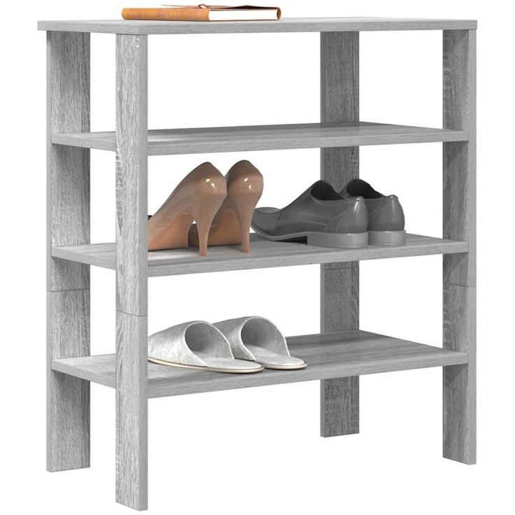Kenkäteline fineprice Sonoma, harmaa, 61x32x70 cm