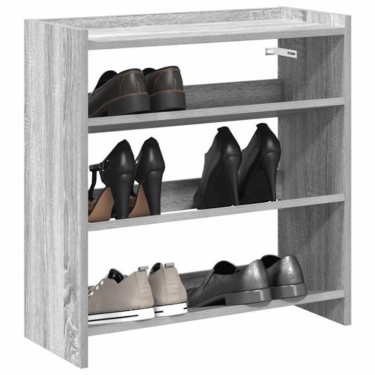 Kenkäteline fineprice, harmaa Sonoma, 60x25x62 cm