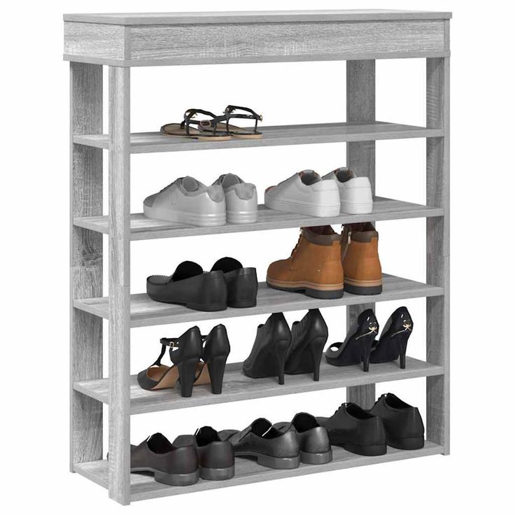 Kenkäteline fineprice Sonoma, harmaa, 80x30x98 cm