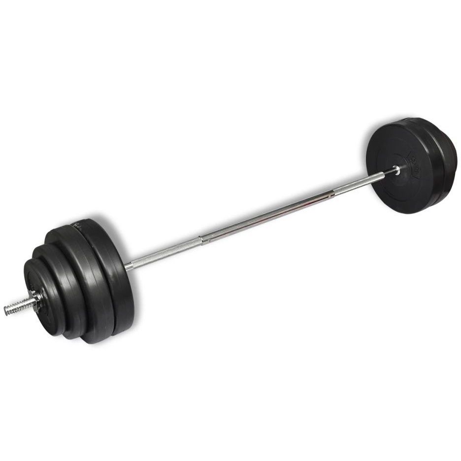 Suora painonnostotanko ja painot, 60kg