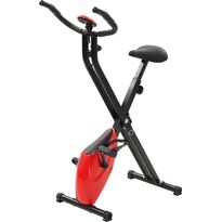 Kuntopyörä X-bike, magneettinen, sykemittarilla, musta/punainen