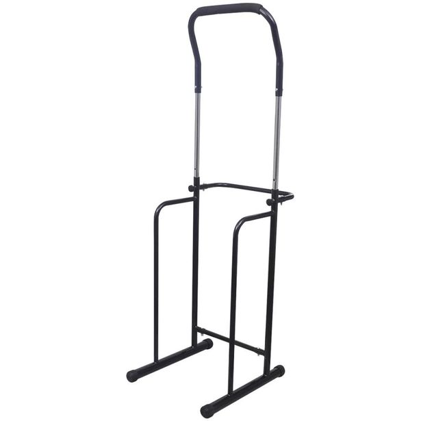 Dippi- ja leuanvetoteline 175-224cm, säädettävä, musta