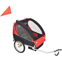 Pyöräkärry, 30kg, punainen/musta