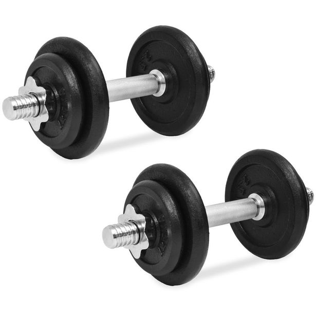 Käsipainosarja, 14-osainen, 20kg, valurauta