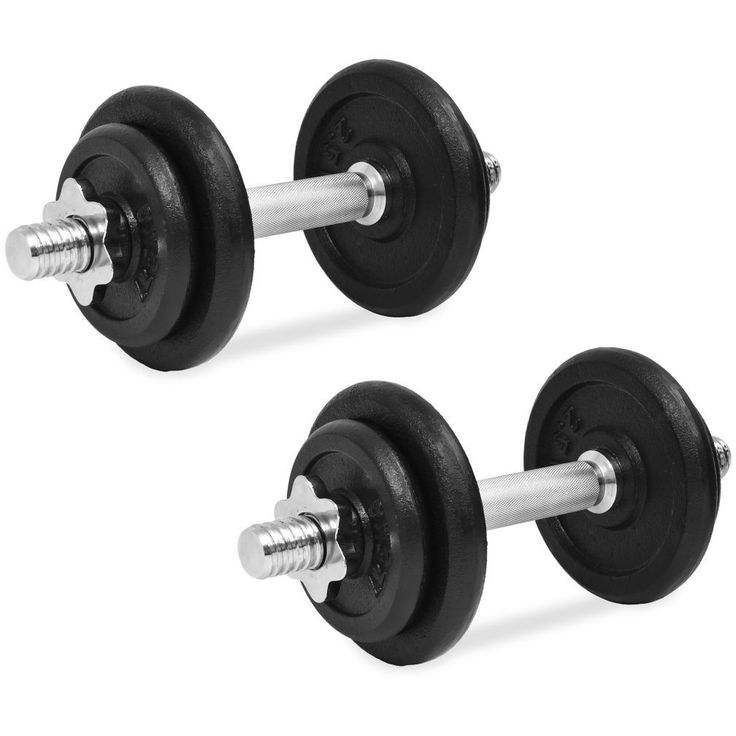 Käsipainosarja, 14-osainen, 20kg, valurauta