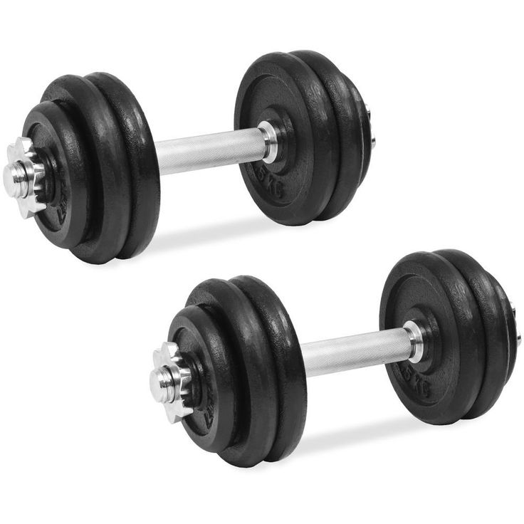 Käsipainosarja, 18-osainen, 30kg, valurauta
