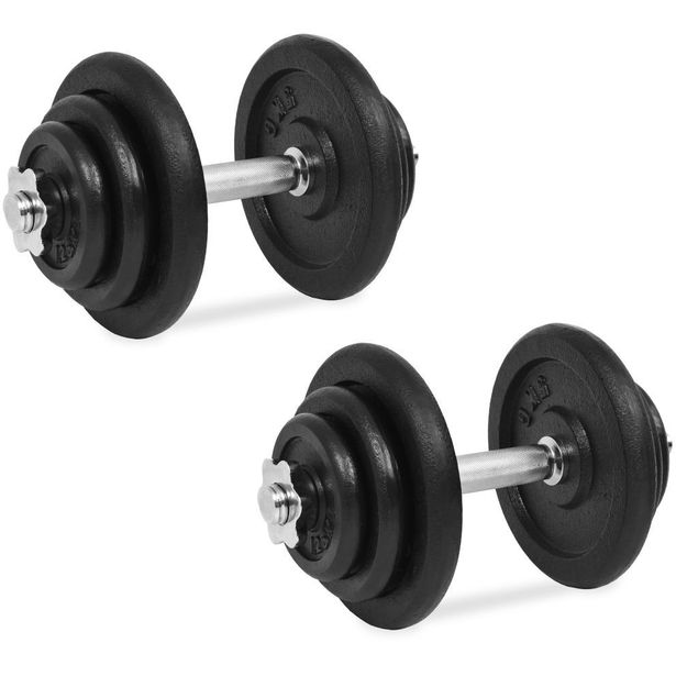Käsipainosarja, 18-osainen, 40kg, valurauta