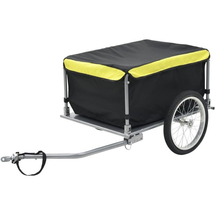 Polkupyörän peräkärry, 65kg, musta/keltainen