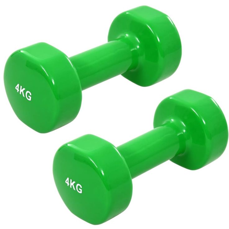 Käsipaino 2kpl, 8kg, valurauta, vihreä